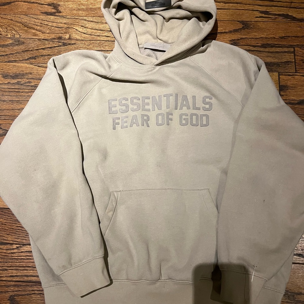 Fear of God Essentials Tan Hoodie